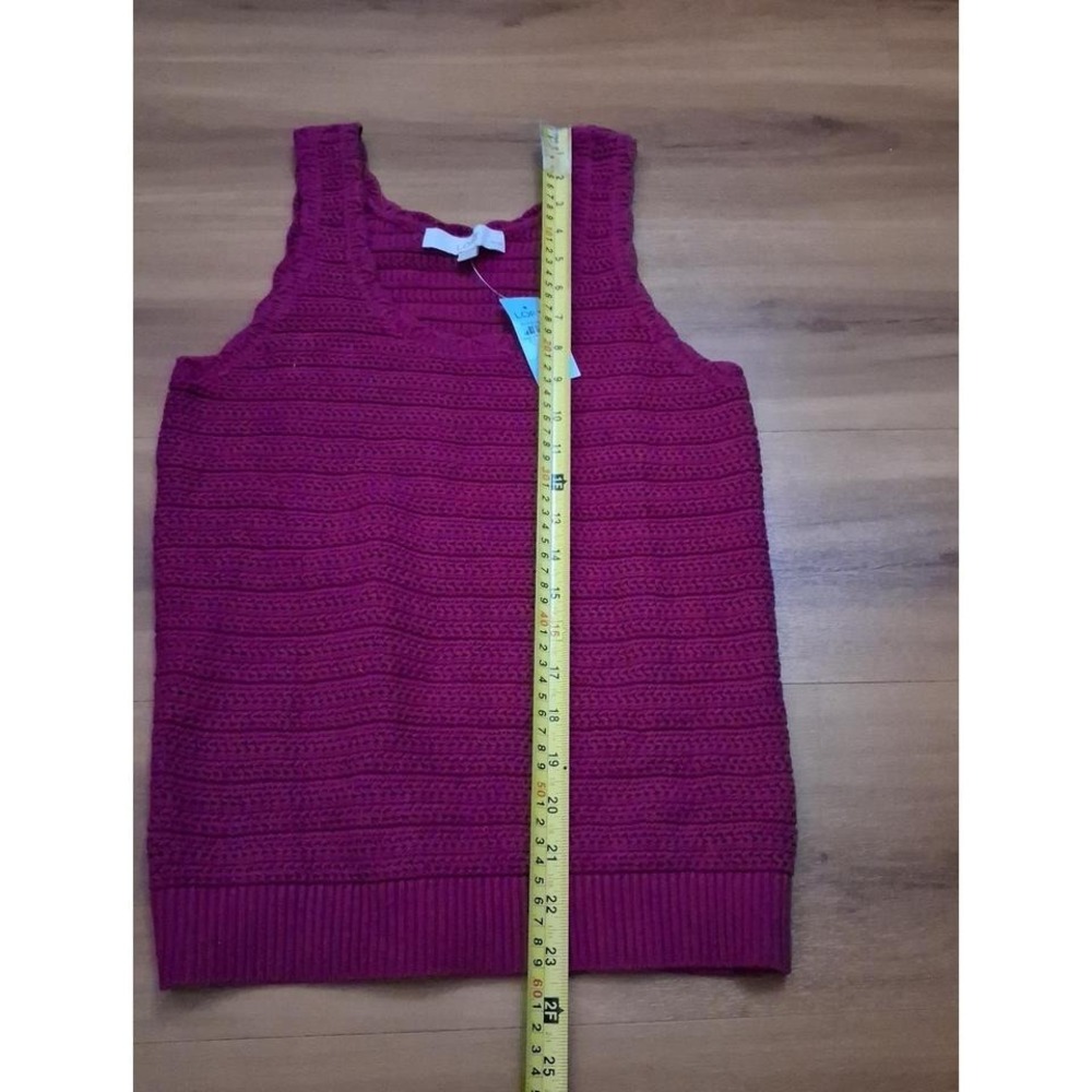Womens‎ Nwt LOFT Fucshia Knit Tank Top Shirt - Picture 4 of 6